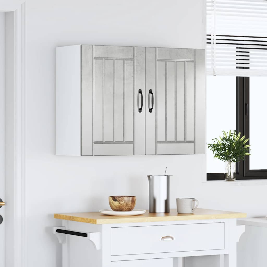 Keukenbovenkast Lucca bewerkt hout betongrijs is nu te koop bij PeponiXL, paradijselijk wonen!