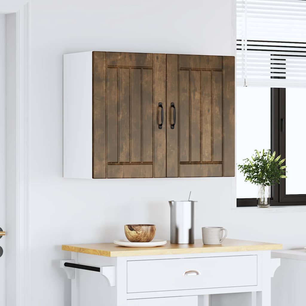 Keukenbovenkast Lucca bewerkt hout gerookt eikenkleurig is nu te koop bij PeponiXL, paradijselijk wonen!