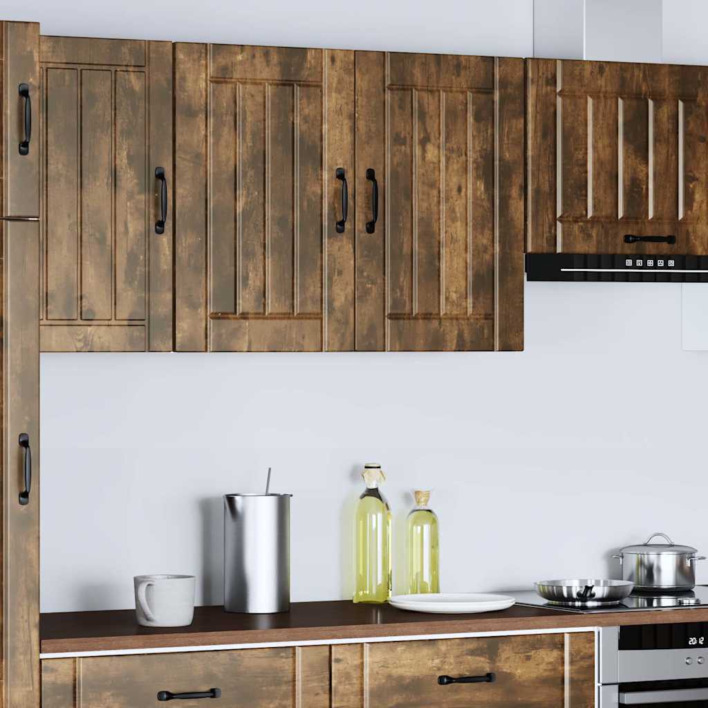 Keukenbovenkast Lucca bewerkt hout gerookt eikenkleurig is nu te koop bij PeponiXL, paradijselijk wonen!