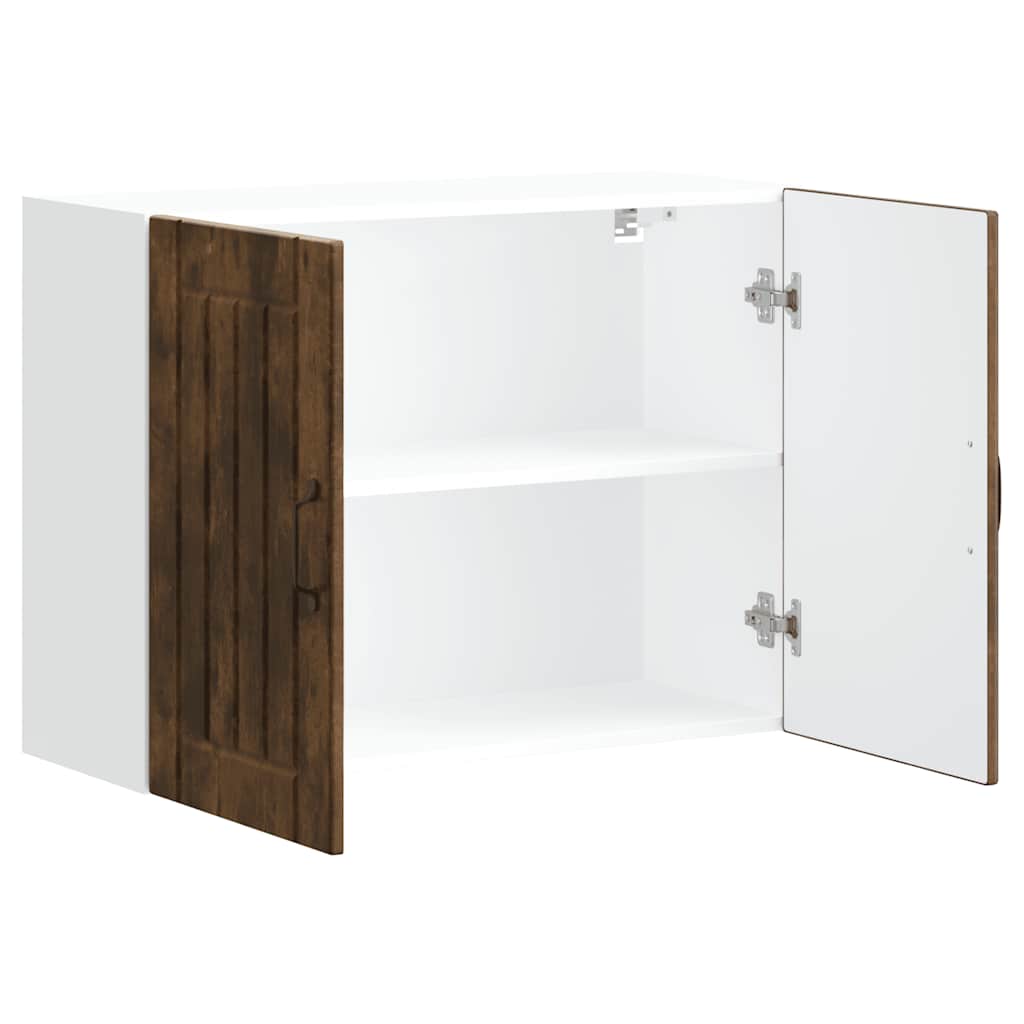 Keukenbovenkast Lucca bewerkt hout gerookt eikenkleurig is nu te koop bij PeponiXL, paradijselijk wonen!