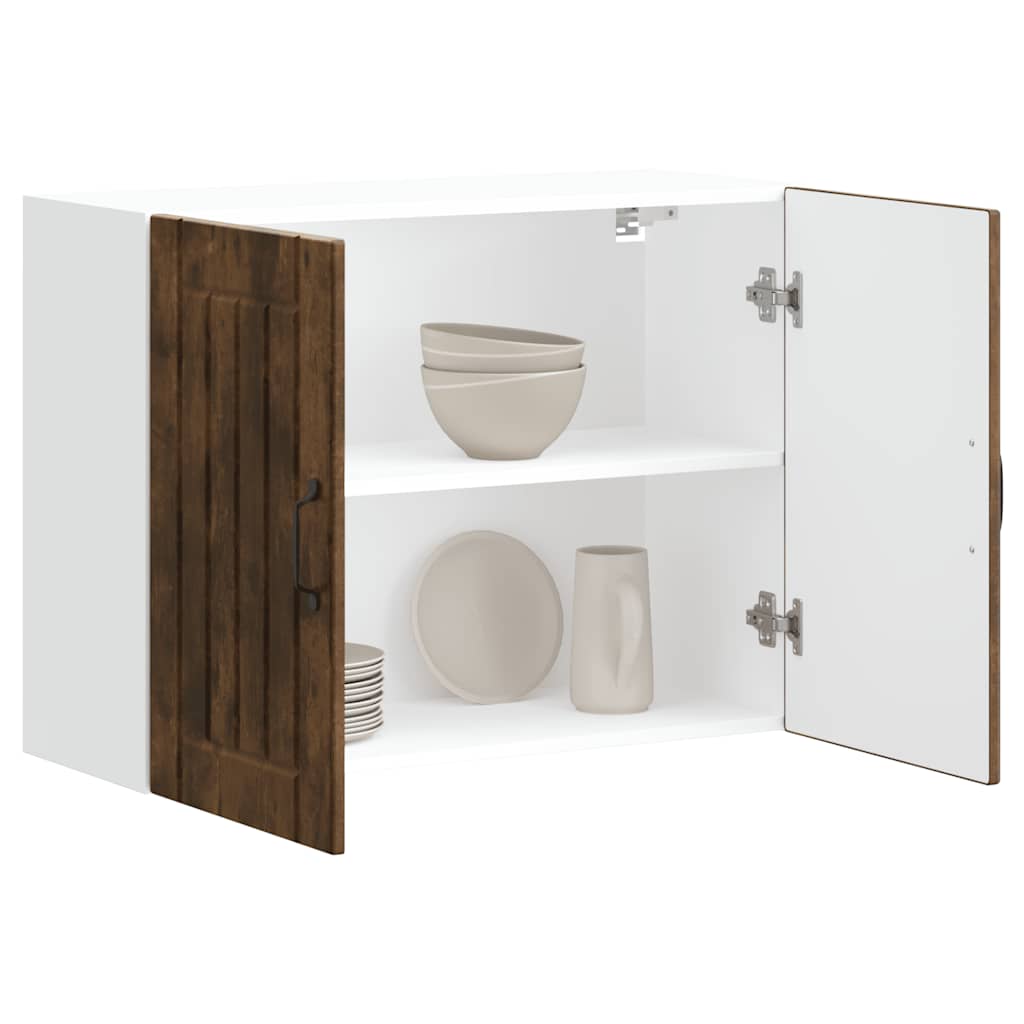 Keukenbovenkast Lucca bewerkt hout gerookt eikenkleurig is nu te koop bij PeponiXL, paradijselijk wonen!