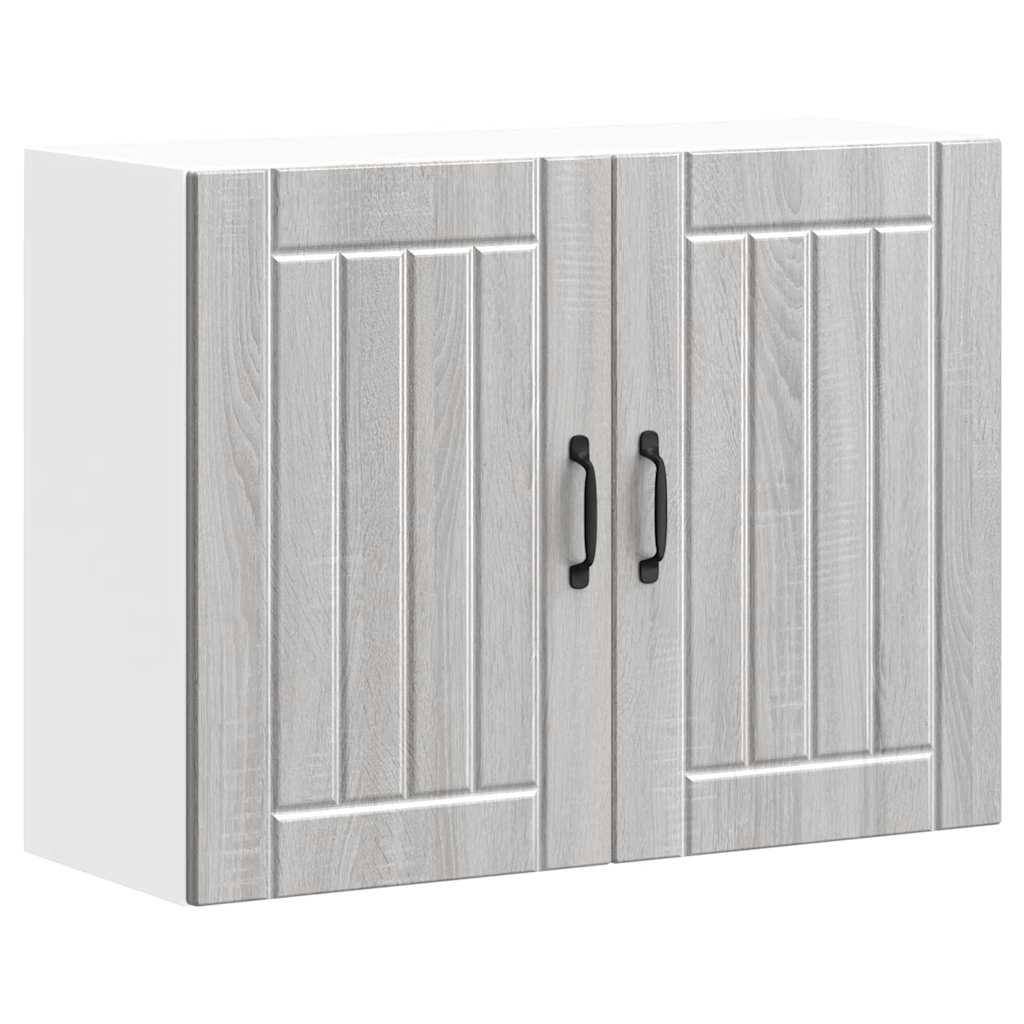 Keukenbovenkast Lucca bewerkt hout grijs sonoma eikenkleur is nu te koop bij PeponiXL, paradijselijk wonen!