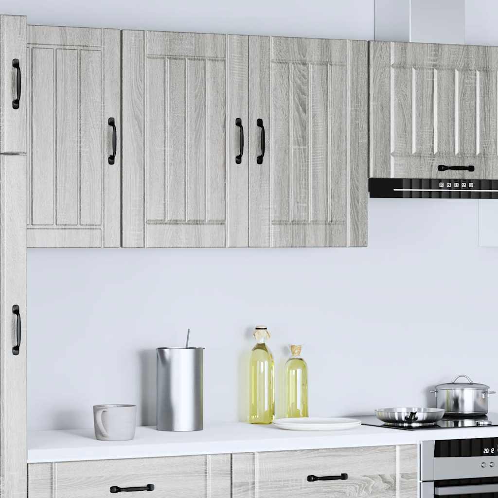Keukenbovenkast Lucca bewerkt hout grijs sonoma eikenkleur is nu te koop bij PeponiXL, paradijselijk wonen!