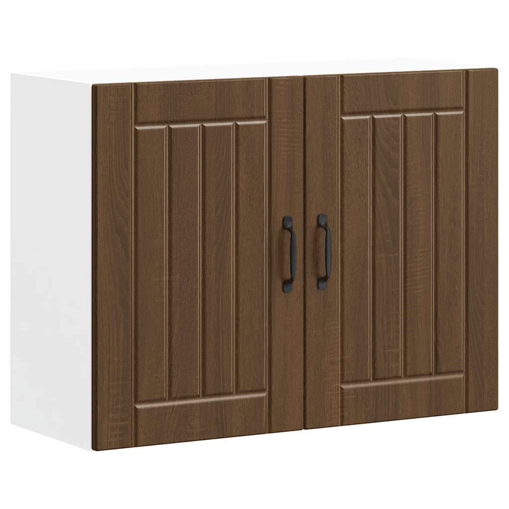 Keukenbovenkast Lucca bewerkt hout bruin eikenkleur is nu te koop bij PeponiXL, paradijselijk wonen!