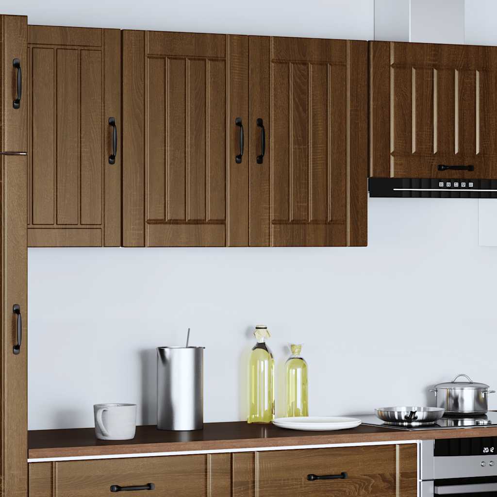 Keukenbovenkast Lucca bewerkt hout bruin eikenkleur is nu te koop bij PeponiXL, paradijselijk wonen!