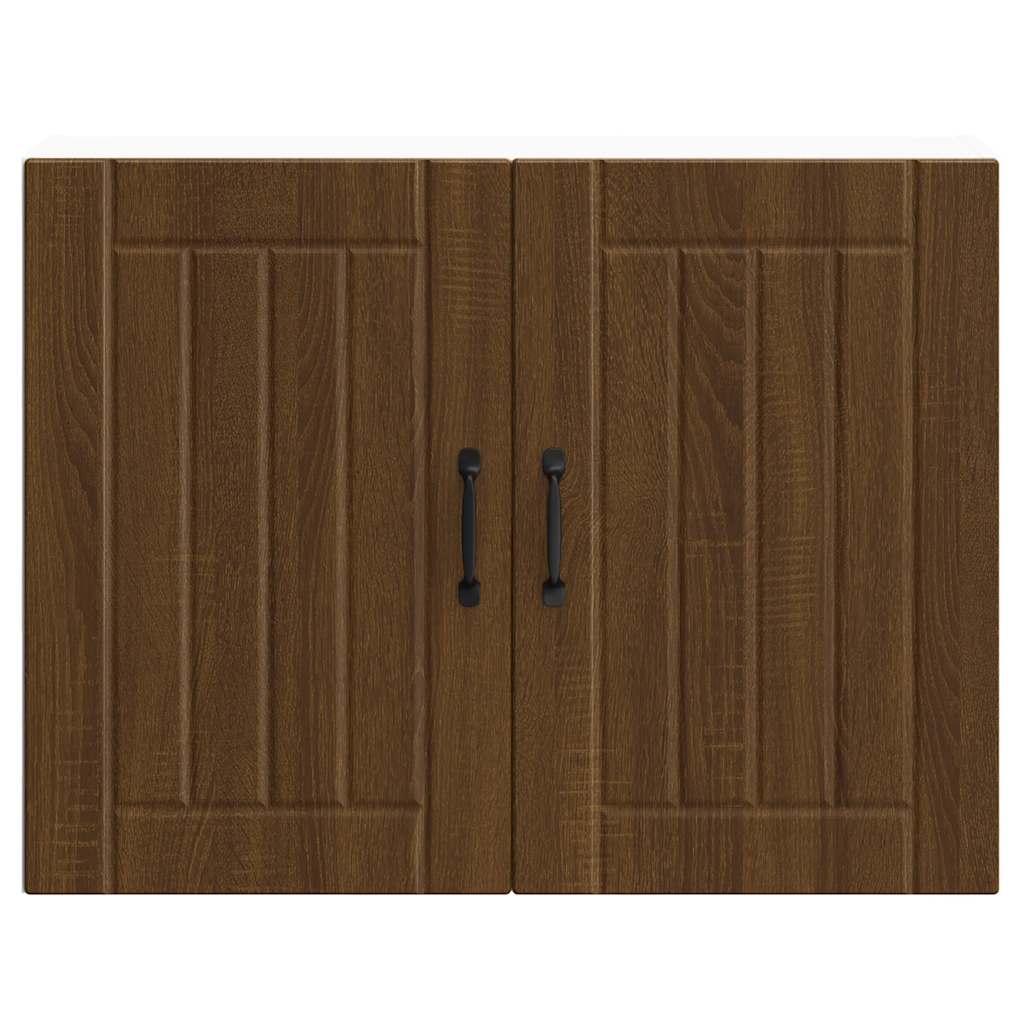 Keukenbovenkast Lucca bewerkt hout bruin eikenkleur is nu te koop bij PeponiXL, paradijselijk wonen!