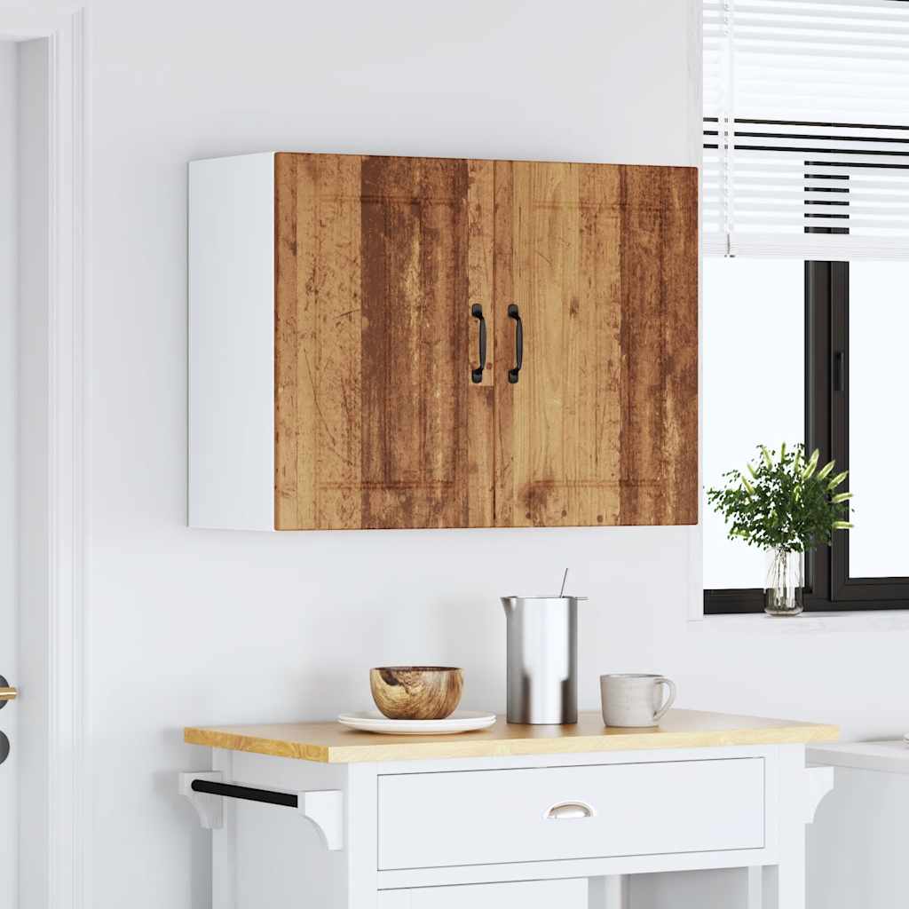 Keukenbovenkast Lucca bewerkt hout oud houtkleurig is nu te koop bij PeponiXL, paradijselijk wonen!