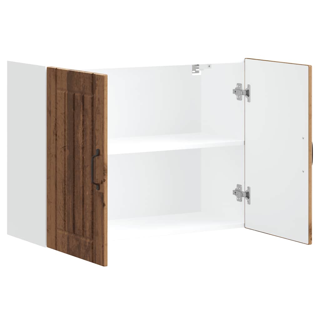 Keukenbovenkast Lucca bewerkt hout oud houtkleurig is nu te koop bij PeponiXL, paradijselijk wonen!