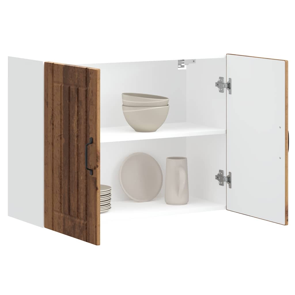 Keukenbovenkast Lucca bewerkt hout oud houtkleurig is nu te koop bij PeponiXL, paradijselijk wonen!