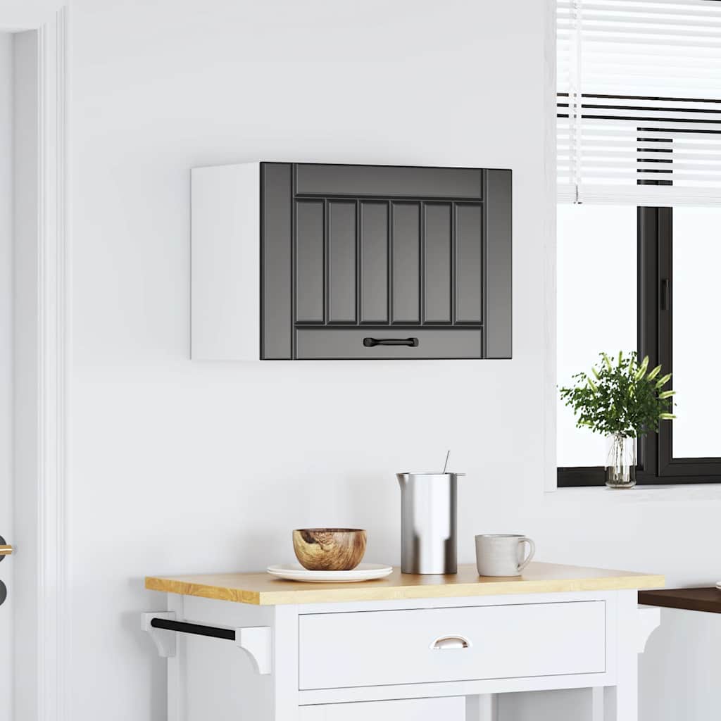Keukenbovenkast Lucca bewerkt hout zwart is nu te koop bij PeponiXL, paradijselijk wonen!