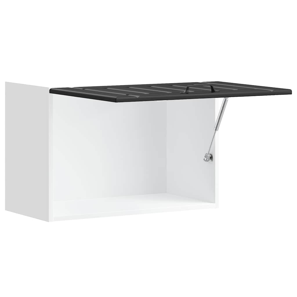 Keukenbovenkast Lucca bewerkt hout zwart is nu te koop bij PeponiXL, paradijselijk wonen!