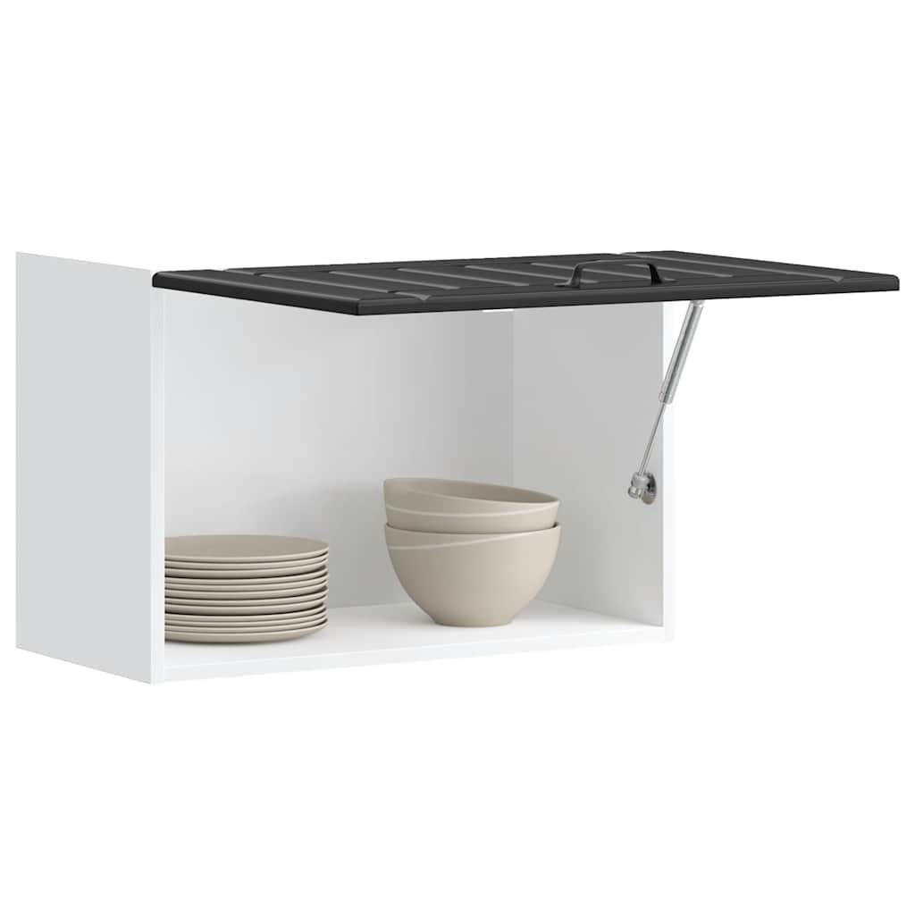 Keukenbovenkast Lucca bewerkt hout zwart is nu te koop bij PeponiXL, paradijselijk wonen!