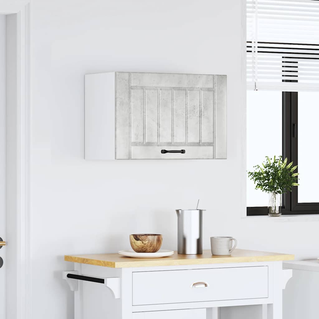 Keukenbovenkast Lucca bewerkt hout betongrijs is nu te koop bij PeponiXL, paradijselijk wonen!