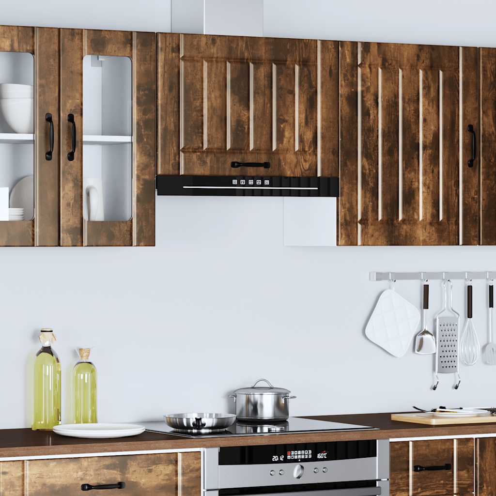 Keukenbovenkast Lucca bewerkt hout gerookt eikenkleurig is nu te koop bij PeponiXL, paradijselijk wonen!