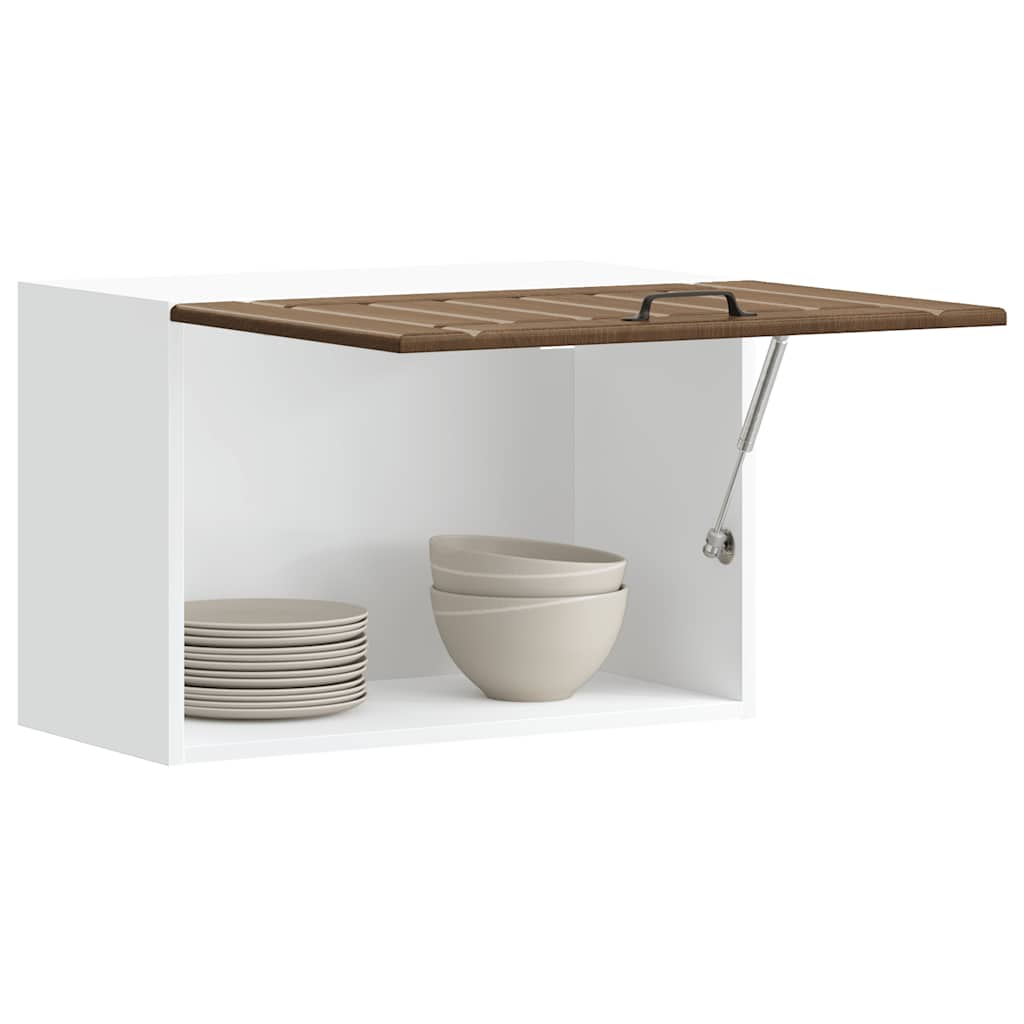 Keukenbovenkast Lucca bewerkt hout bruin eikenkleur is nu te koop bij PeponiXL, paradijselijk wonen!