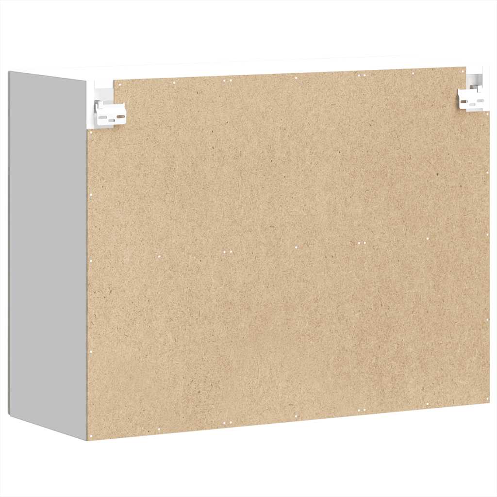 Keukenbovenkast met glazen deur Lucca bewerkt hout betongrijs is nu te koop bij PeponiXL, paradijselijk wonen!