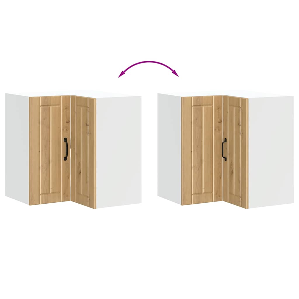 Keukenwandhoekkast Lucca bewerkt hout artisanaal eikenkleur is nu te koop bij PeponiXL, paradijselijk wonen!