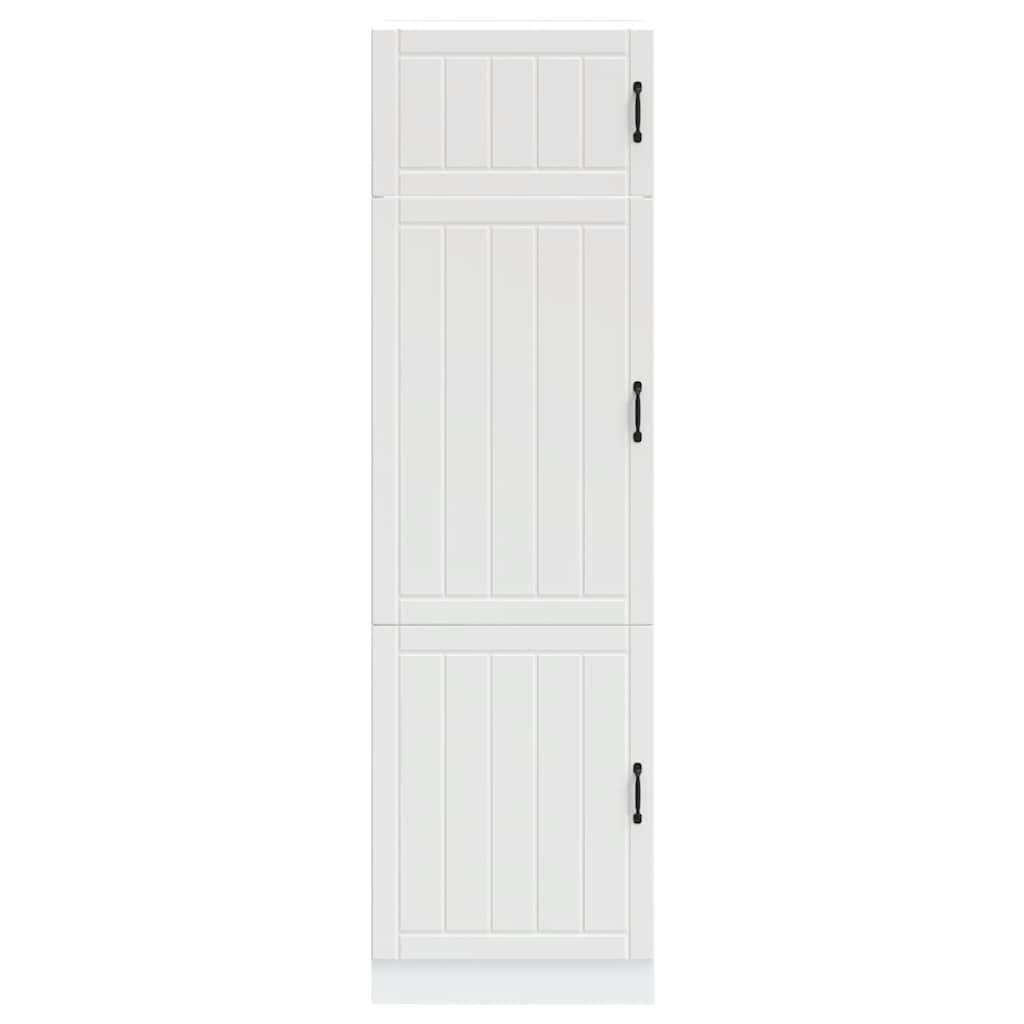 Keukenkast Lucca bewerkt hout wit is nu te koop bij PeponiXL, paradijselijk wonen!