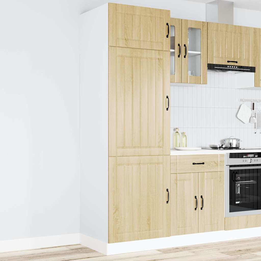 Keukenkast Lucca bewerkt hout sonoma eikenkleurig is nu te koop bij PeponiXL, paradijselijk wonen!