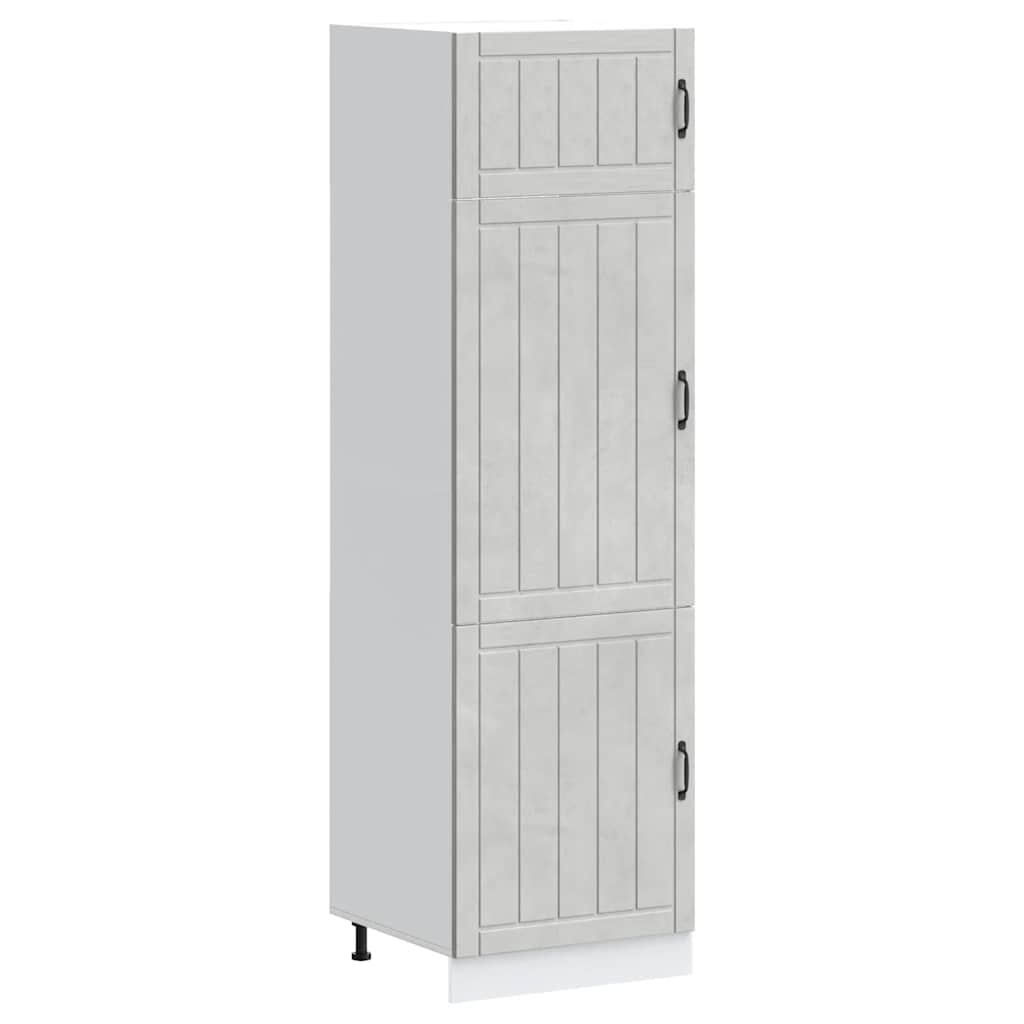 Keukenkast Lucca bewerkt hout betongrijs is nu te koop bij PeponiXL, paradijselijk wonen!