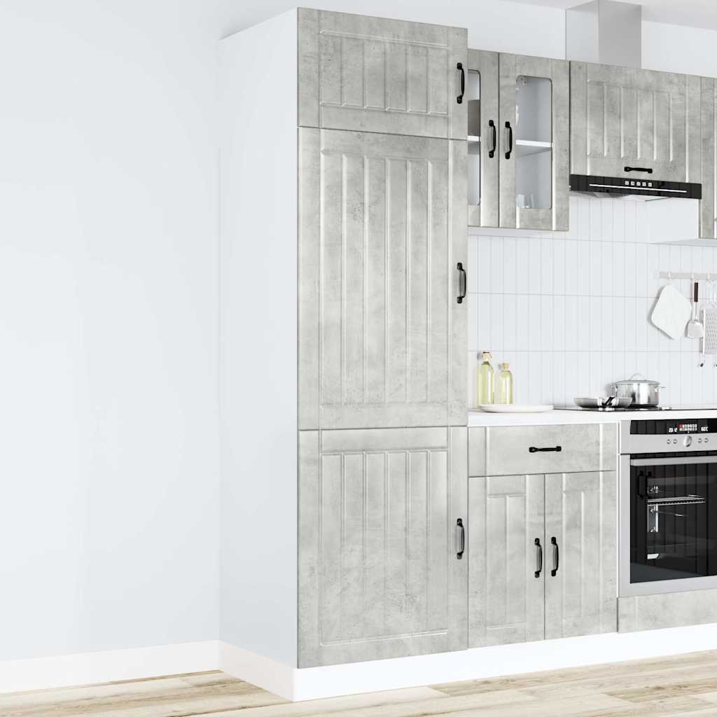 Keukenkast Lucca bewerkt hout betongrijs is nu te koop bij PeponiXL, paradijselijk wonen!