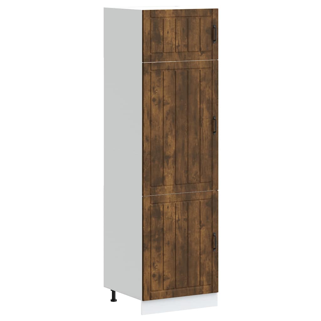 Keukenkast Lucca bewerkt hout gerookt eikenkleurig is nu te koop bij PeponiXL, paradijselijk wonen!