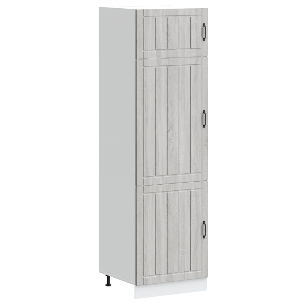 Keukenkast Lucca bewerkt hout grijs sonoma eiken is nu te koop bij PeponiXL, paradijselijk wonen!