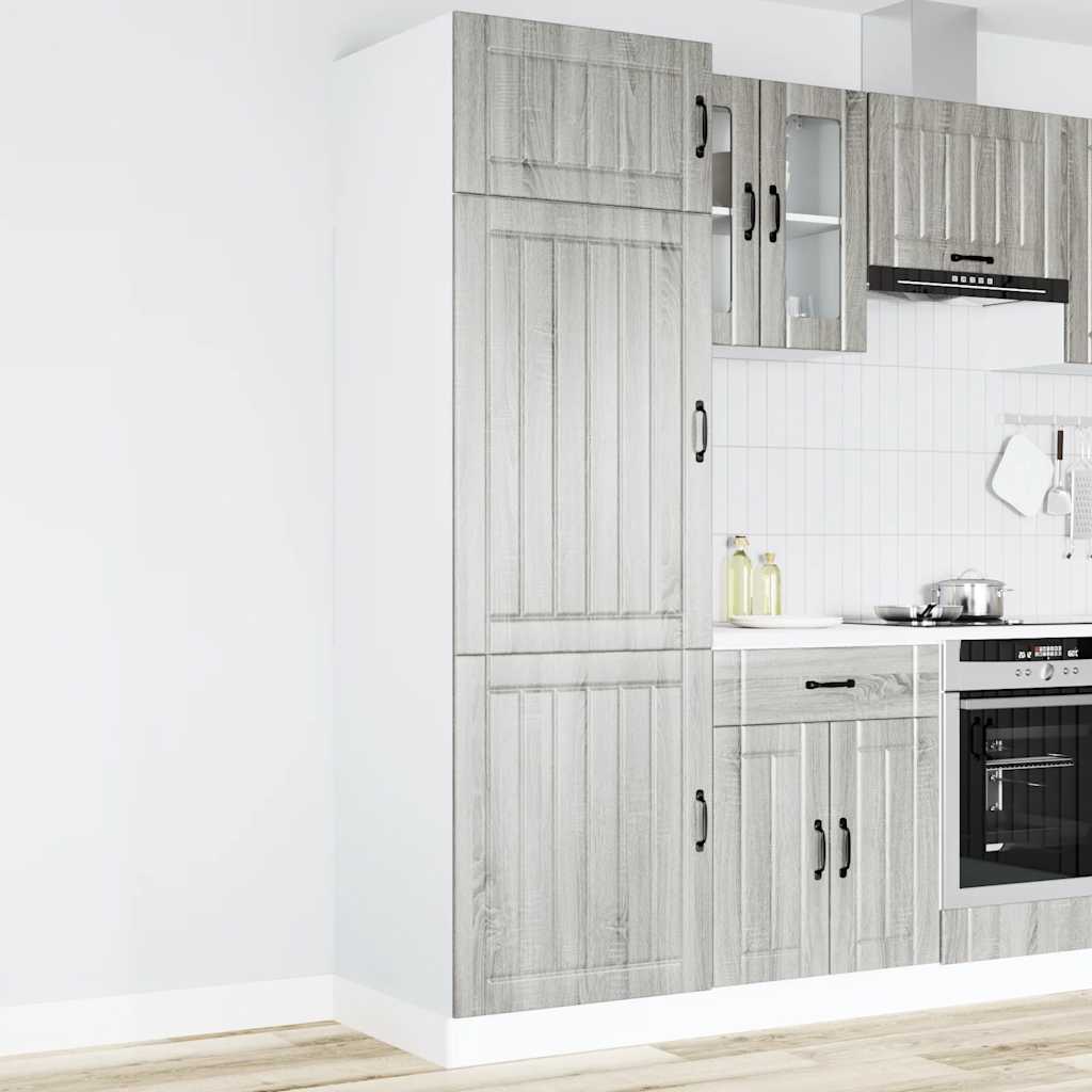 Keukenkast Lucca bewerkt hout grijs sonoma eiken is nu te koop bij PeponiXL, paradijselijk wonen!