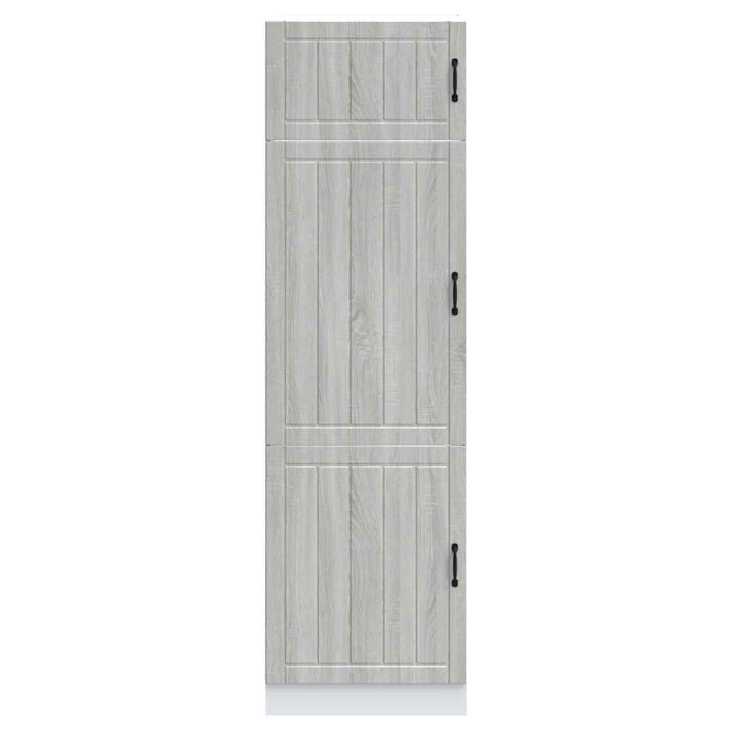 Keukenkast Lucca bewerkt hout grijs sonoma eiken is nu te koop bij PeponiXL, paradijselijk wonen!
