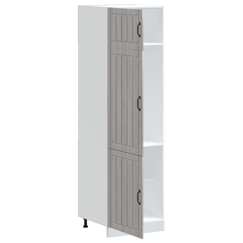 Keukenkast Lucca bewerkt hout grijs sonoma eiken is nu te koop bij PeponiXL, paradijselijk wonen!