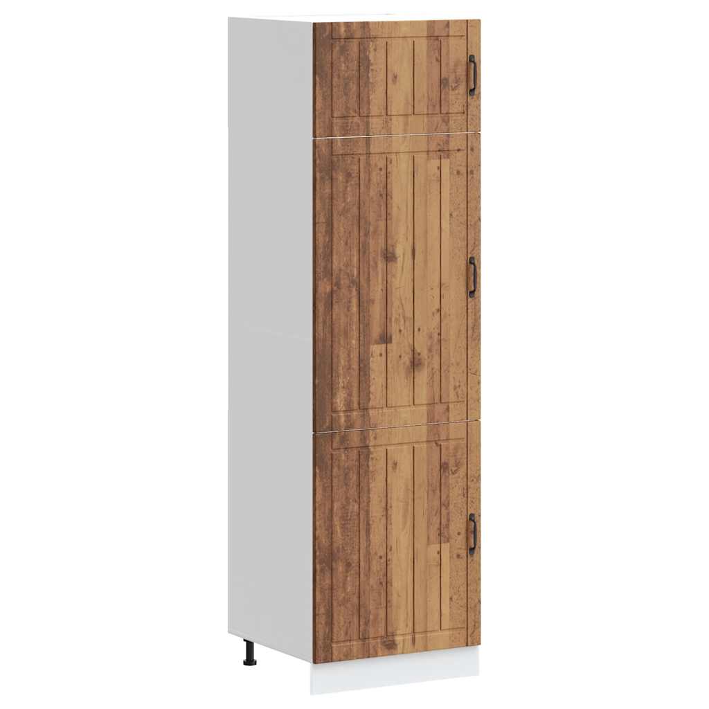 Keukenkast Lucca bewerkt hout oud houtkleurig is nu te koop bij PeponiXL, paradijselijk wonen!