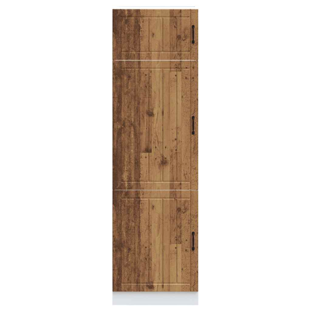 Keukenkast Lucca bewerkt hout oud houtkleurig is nu te koop bij PeponiXL, paradijselijk wonen!