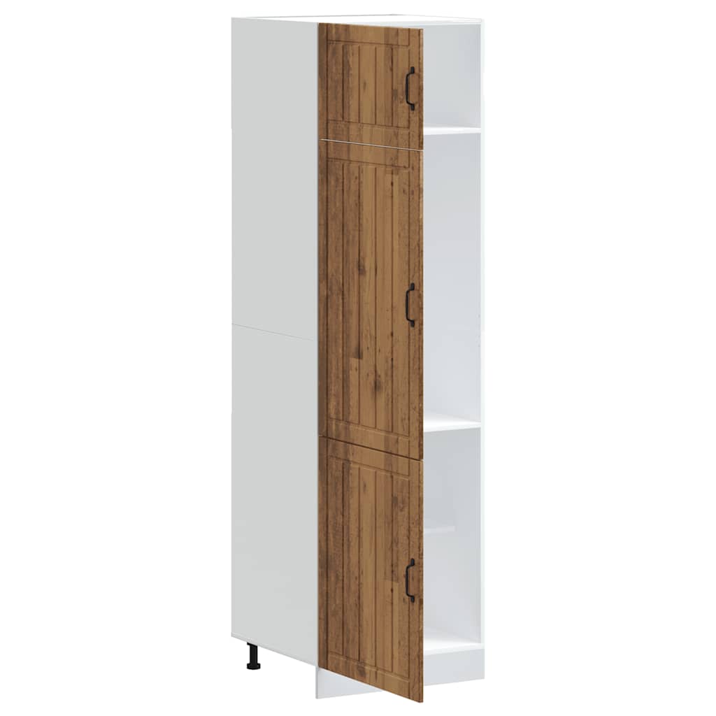 Keukenkast Lucca bewerkt hout oud houtkleurig is nu te koop bij PeponiXL, paradijselijk wonen!