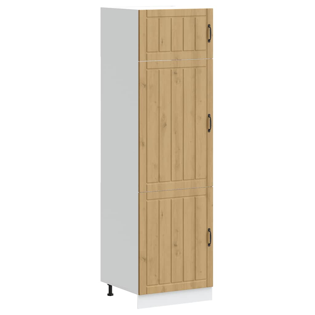 Keukenkast Lucca bewerkt hout artisanaal eikenkleur is nu te koop bij PeponiXL, paradijselijk wonen!