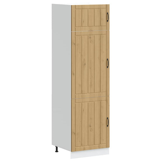 Keukenkast Lucca bewerkt hout artisanaal eikenkleur is nu te koop bij PeponiXL, paradijselijk wonen!