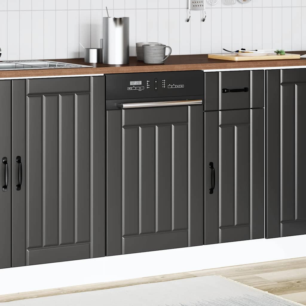 Vaatwaspaneel Lucca bewerkt hout zwart is nu te koop bij PeponiXL, paradijselijk wonen!