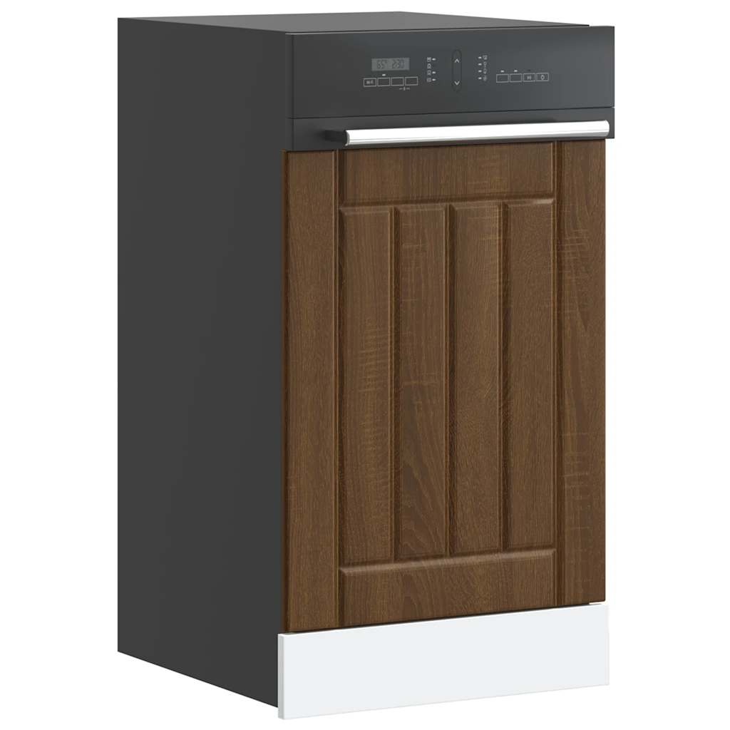 Vaatwaspaneel Lucca bewerkt hout bruin eikenkleur is nu te koop bij PeponiXL, paradijselijk wonen!