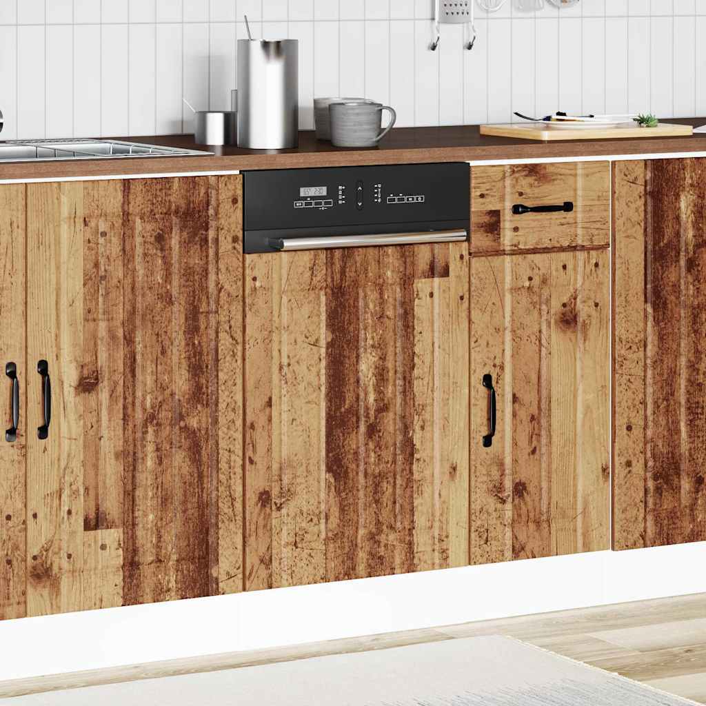 Vaatwaspaneel Lucca bewerkt hout oud houtkleurig is nu te koop bij PeponiXL, paradijselijk wonen!