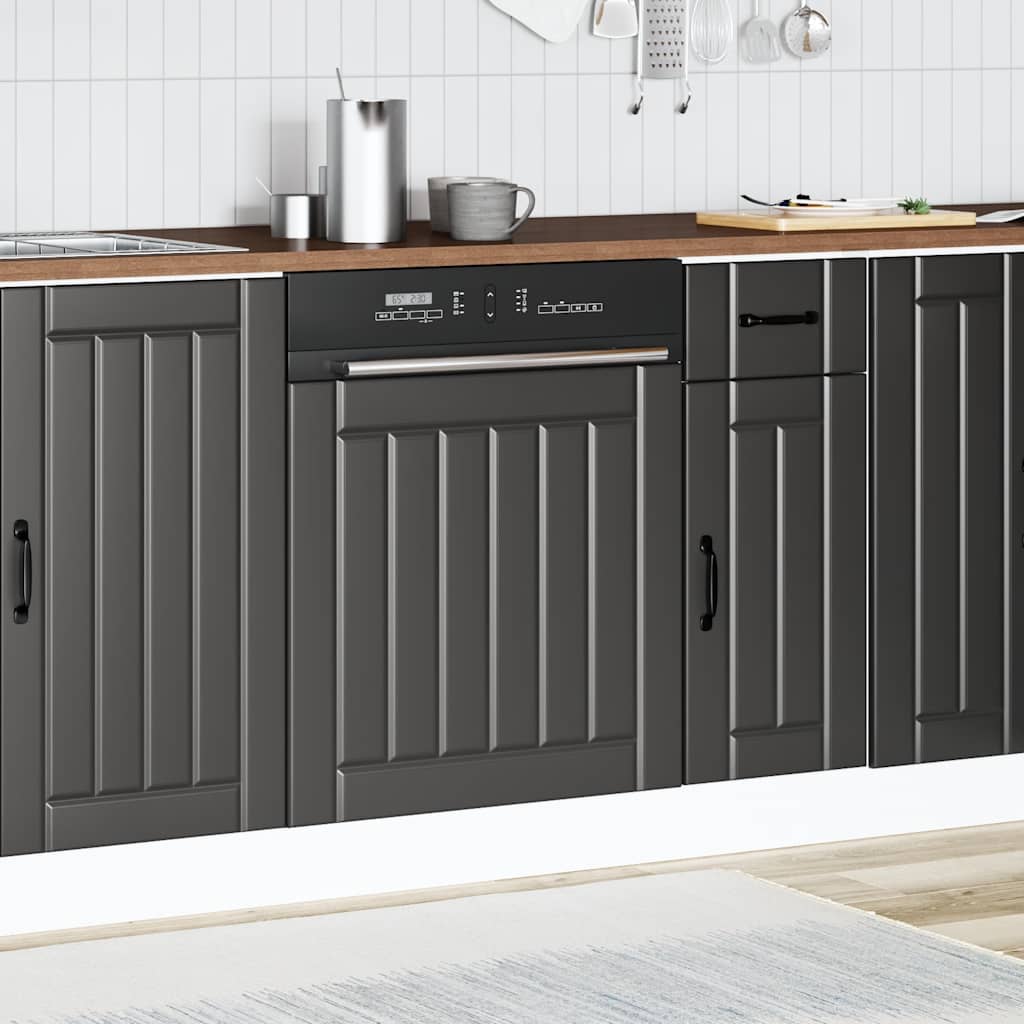 Vaatwaspaneel Lucca bewerkt hout zwart is nu te koop bij PeponiXL, paradijselijk wonen!