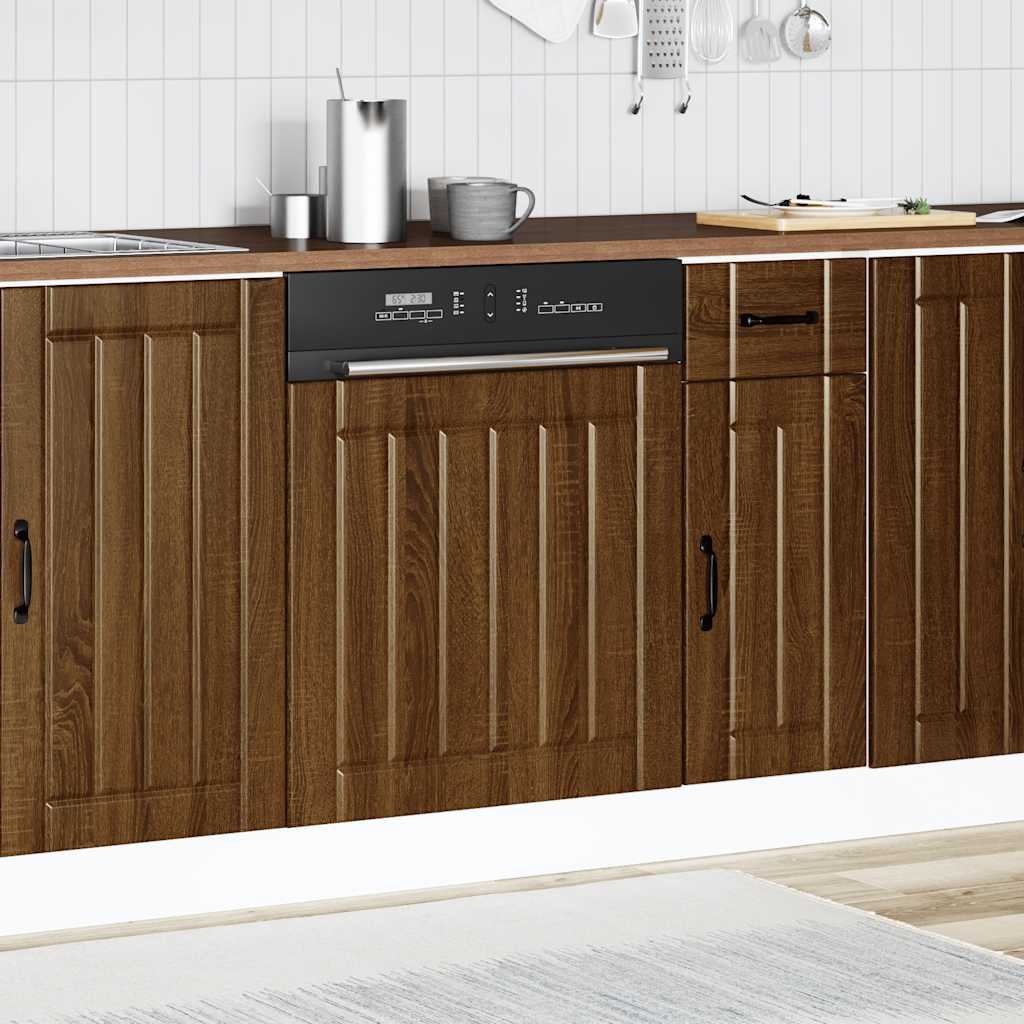 Vaatwaspaneel Lucca bewerkt hout bruin eikenkleur is nu te koop bij PeponiXL, paradijselijk wonen!