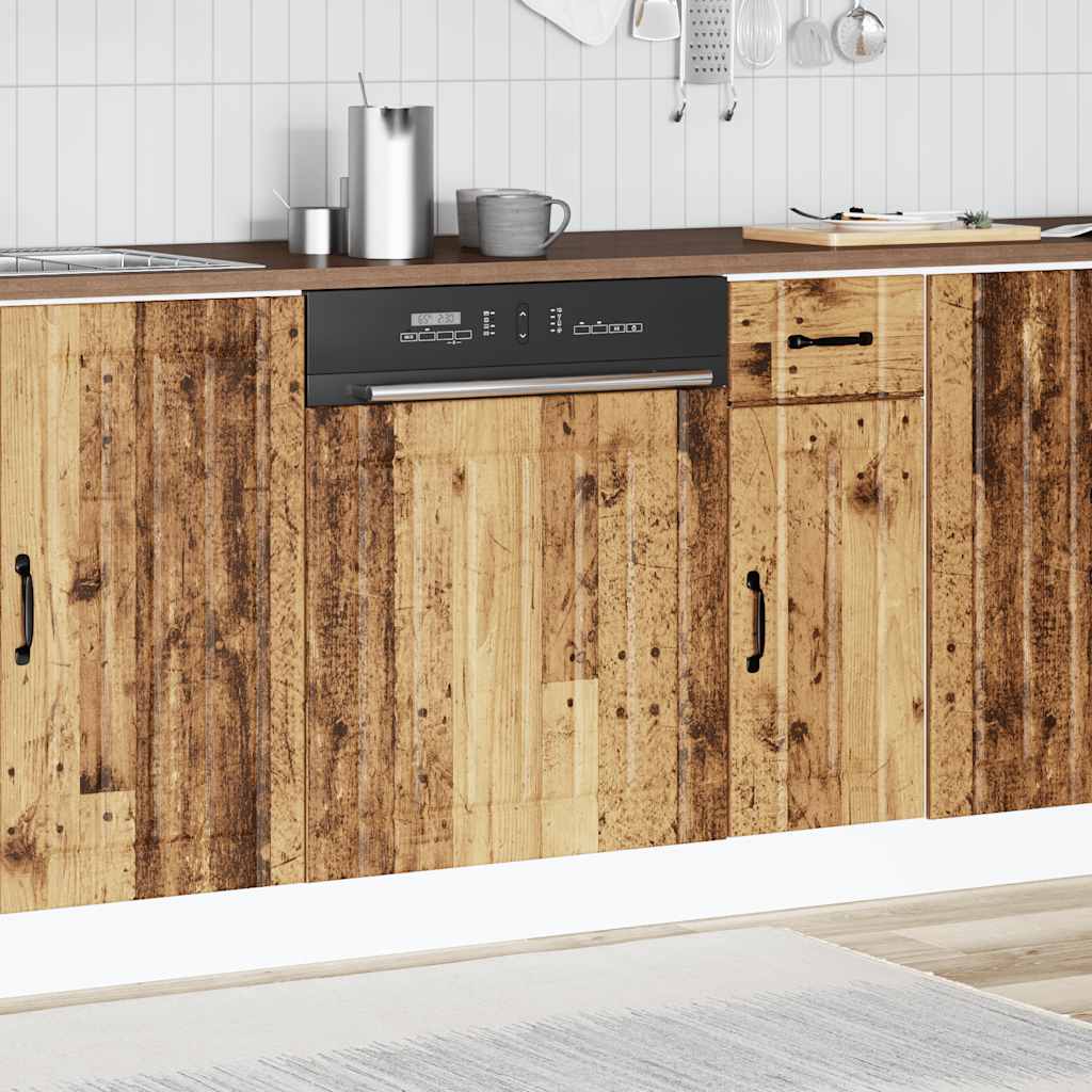 Vaatwaspaneel Lucca bewerkt hout oud houtkleurig is nu te koop bij PeponiXL, paradijselijk wonen!