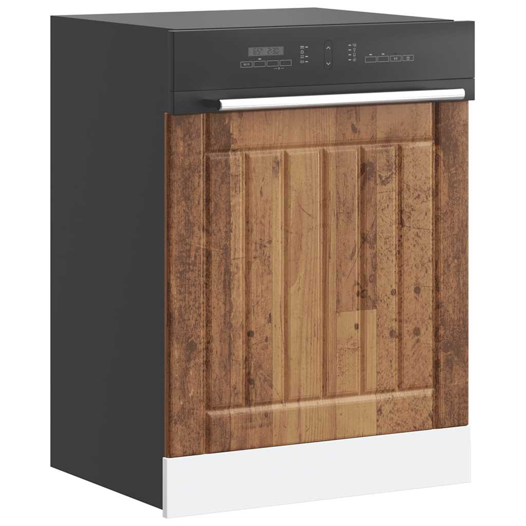 Vaatwaspaneel Lucca bewerkt hout oud houtkleurig is nu te koop bij PeponiXL, paradijselijk wonen!
