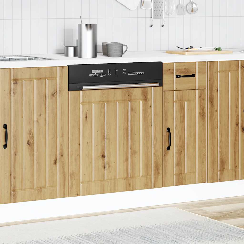 Vaatwaspaneel Lucca bewerkt hout artisanaal eikenkleur is nu te koop bij PeponiXL, paradijselijk wonen!