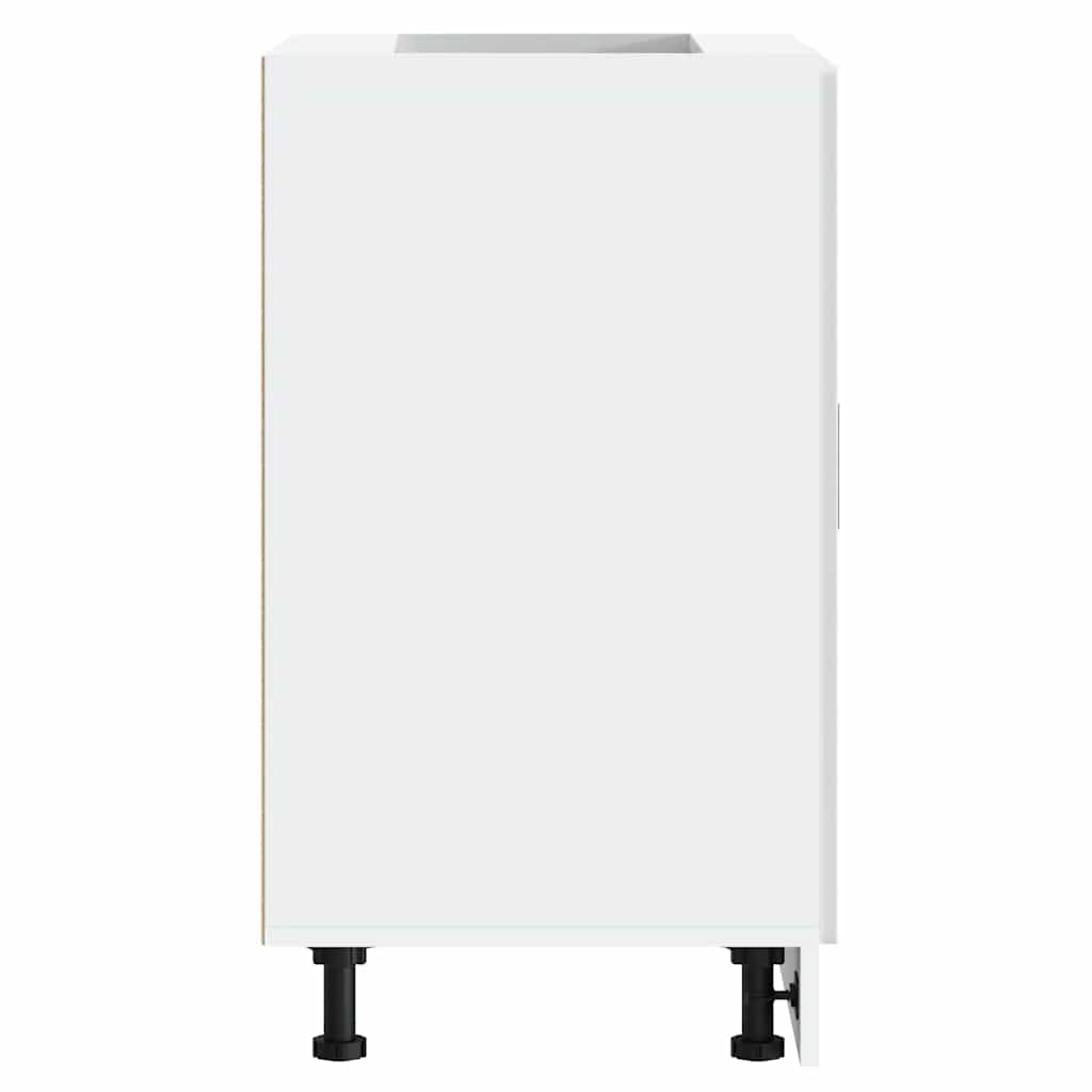 Onderkast "Porto" bewerkt hout wit is nu te koop bij PeponiXL, paradijselijk wonen!