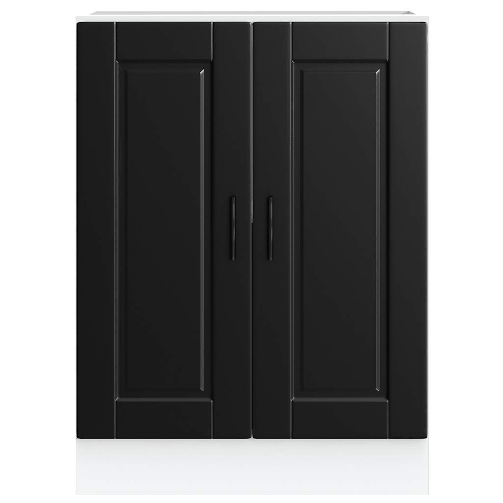 Onderkast "Porto" bewerkt hout zwart is nu te koop bij PeponiXL, paradijselijk wonen!