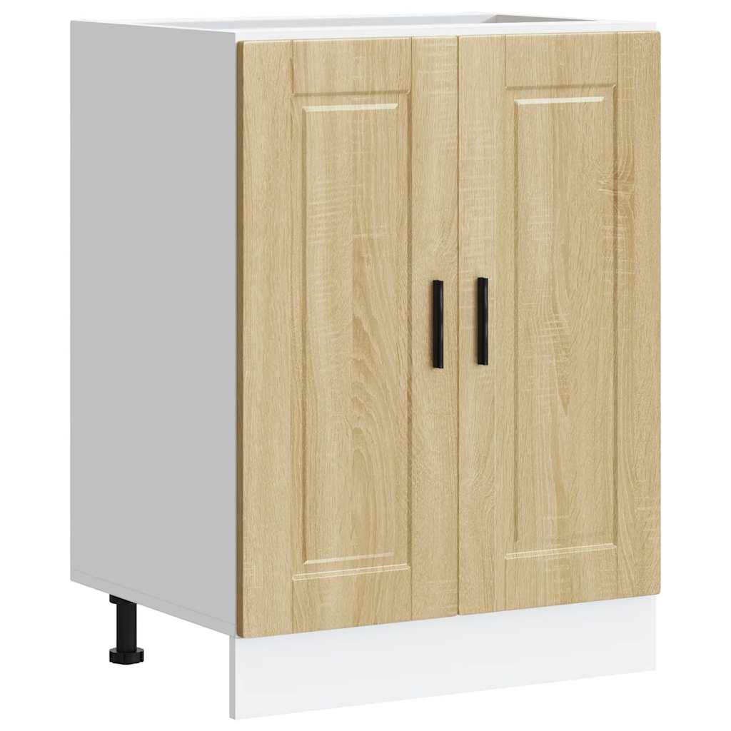 Onderkast "Porto" bewerkt hout sonoma eikenkleurig is nu te koop bij PeponiXL, paradijselijk wonen!