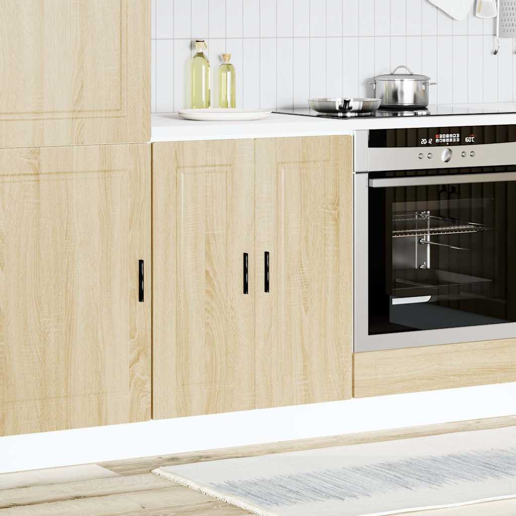 Onderkast "Porto" bewerkt hout sonoma eikenkleurig is nu te koop bij PeponiXL, paradijselijk wonen!