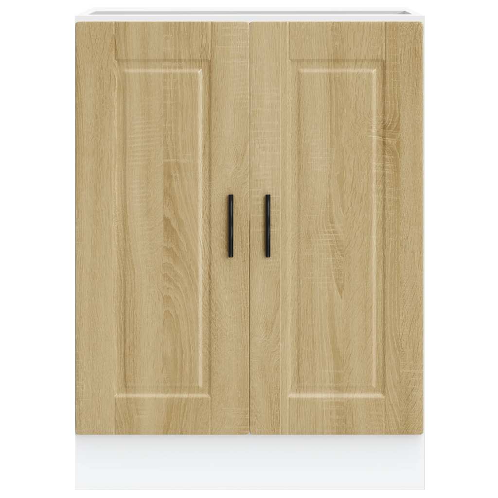 Onderkast "Porto" bewerkt hout sonoma eikenkleurig is nu te koop bij PeponiXL, paradijselijk wonen!