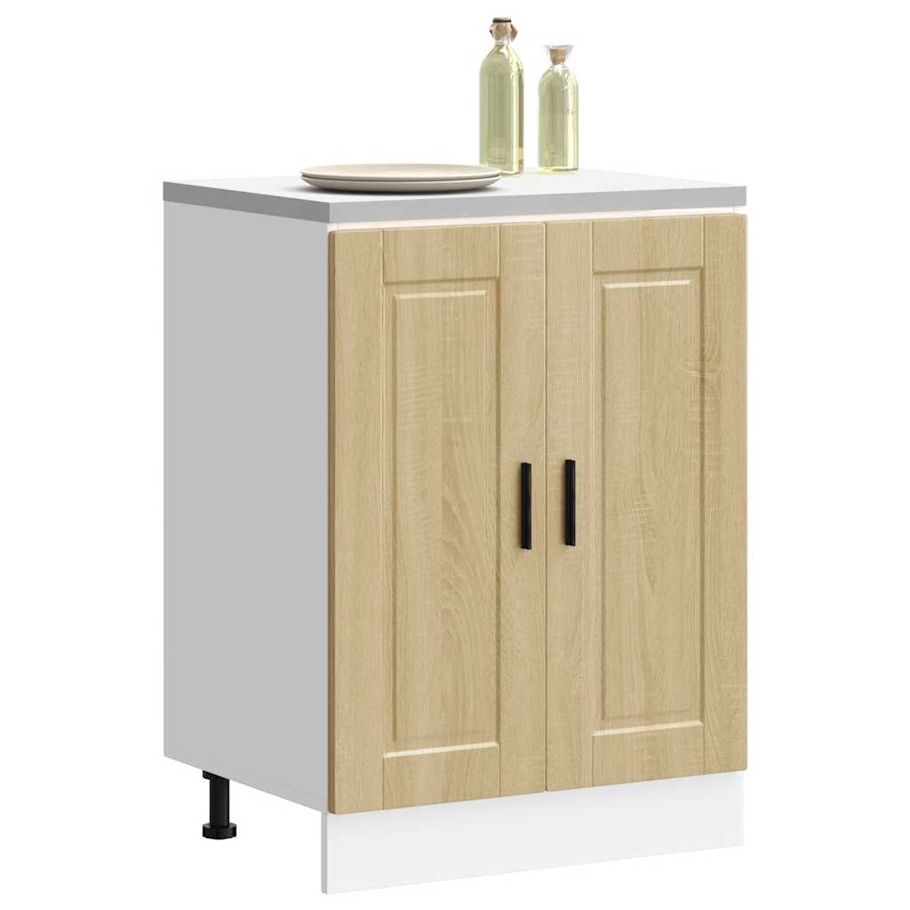 Onderkast "Porto" bewerkt hout sonoma eikenkleurig is nu te koop bij PeponiXL, paradijselijk wonen!