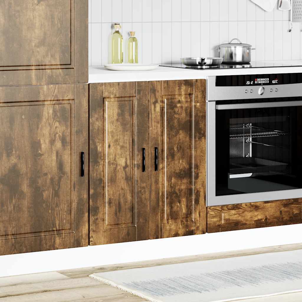 Onderkast "Porto" bewerkt hout gerookt eikenkleurig is nu te koop bij PeponiXL, paradijselijk wonen!